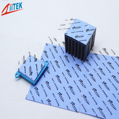 Condutibilidade alta da almofada térmica azul compressível do silicone para a micro tubulação de calor