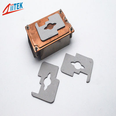 O UL do novo tipo reconheceu 94 a durabilidade alta térmica da almofada 0.25-5.0mmT do silicone de V0 1.25W/MK para a indústria eletrónica