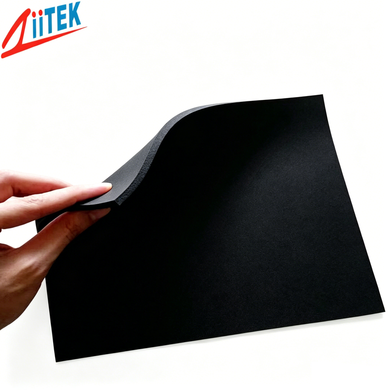Amortecimento de material de espuma de silicone preto com isolamento acústico para aviões, trens de alta velocidade e automóveis
