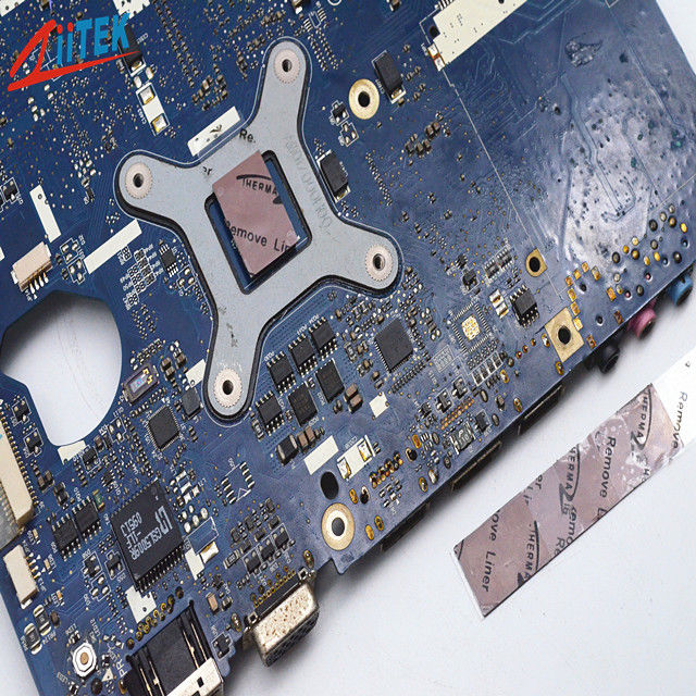 Espessura térmica da almofada 0.25-5.08mm do silicone de Garnet Telecommunication Hardware Naturally Tacky 6,2 W